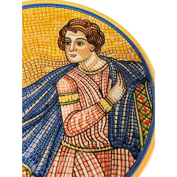 Hand Painted Veneto Flair Decorative Plate 1986 Giuseppe il Mantello by Franco L - Picture 6 of 11